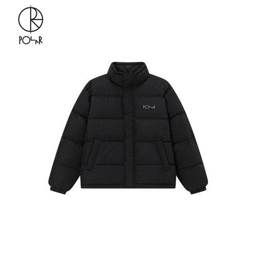 刺绣logo加厚防水休闲立领羽绒服
