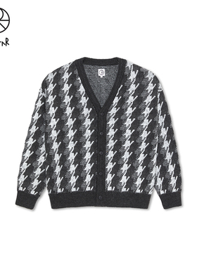 Polar Skate Co Houndstooth Louis Cardigan 格纹复古开衫毛衣男
