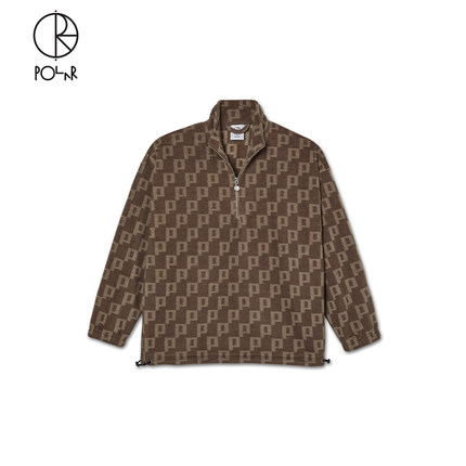Polar Skate Co P Fleece Pullover 满印Logo半拉链卫衣复古夹克