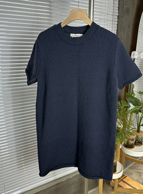 实体精品女装店 藏蓝色毛衣连衣裙秋冬气质内搭打底针织连身裙