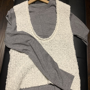 U型领针织宽松时尚 2024冬季 纯色无袖 精品女装 背心上衣马甲 新款