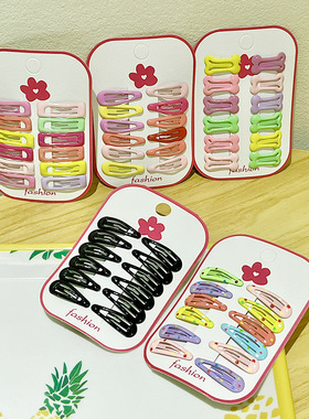 3cm婴儿迷你发夹不伤发刘海夹宝宝头饰儿童黑色BB夹卡碎发小夹子