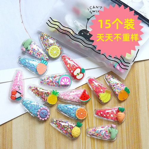 新颖水果流沙儿童发夹