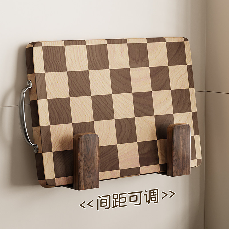 胡桃木厨房砧板架免打孔案板粘板锅盖架放置菜板置物架子收纳神器
