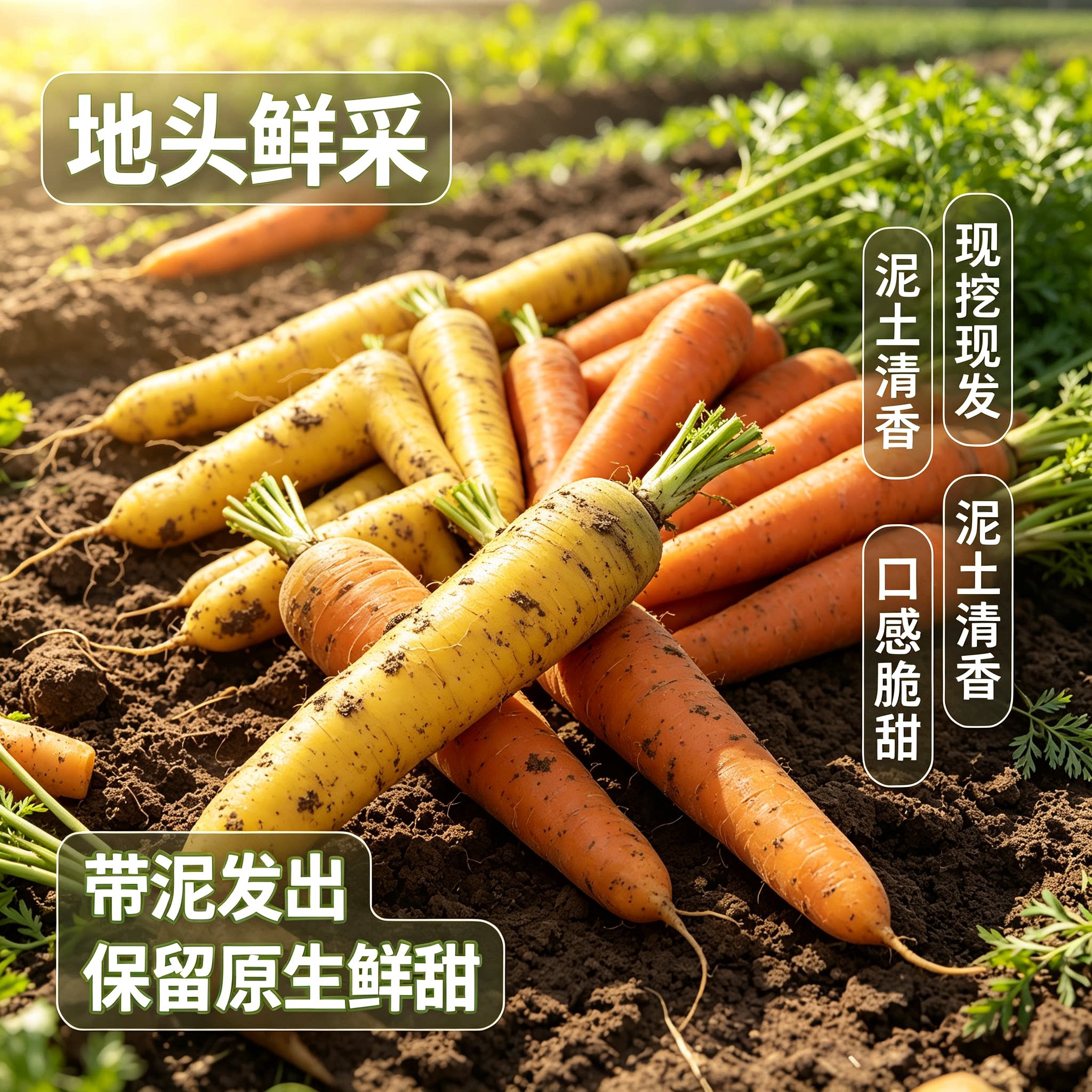 新疆特产黄萝卜新鲜红农家菜水果