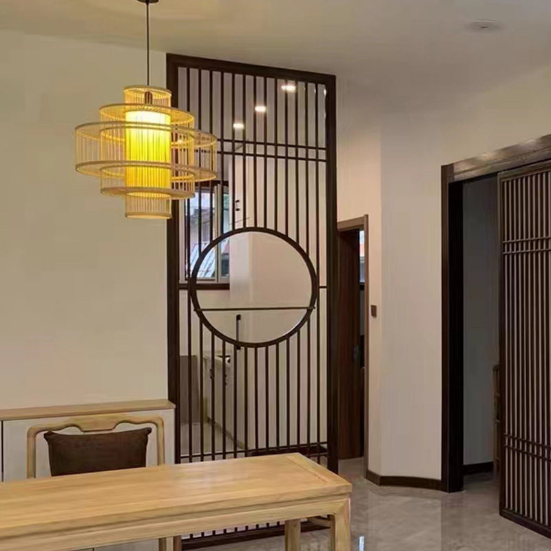 办公室客厅屏风隔断中式格栅实木玄关木格子仿古木门窗花窗木雕