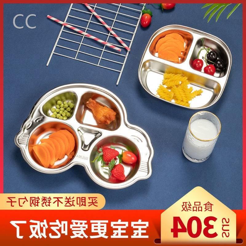 m3具04不锈钢儿童餐盘卡通幼儿园学校食堂餐分格宝宝
