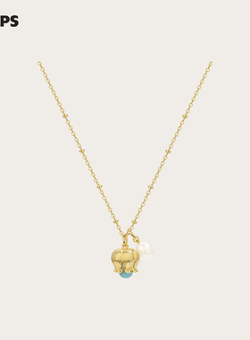 CHEZ LOOPS淡水珍珠花苞项链 天然石铃兰花小众设计法式新款颈链