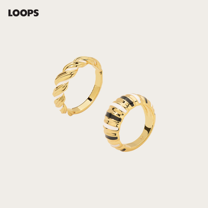 CHEZ LOOPS花环戒指简约轻奢 小众设计新款指环女款素戒生日礼物