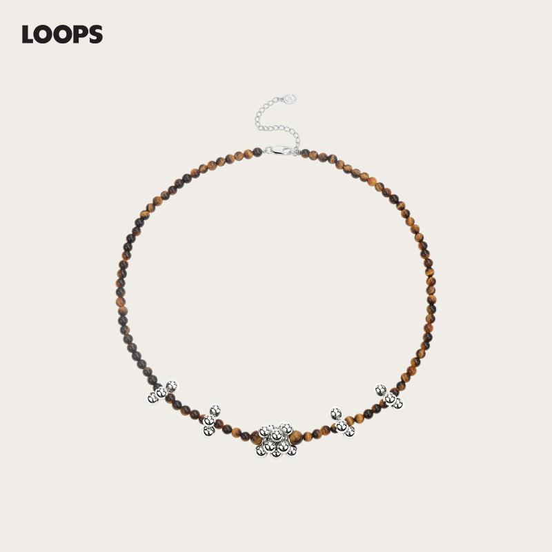 CHEZLOOPS百搭时尚虎眼石项链