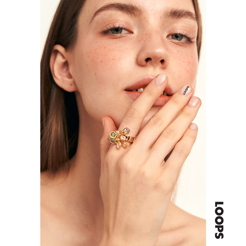 CHEZLOOPS锆石烟花系列繁花戒指