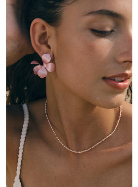 CHEZ LOOPS鸢尾花朵耳钉 赵露思同款高级感气质花瓣设计新款耳饰