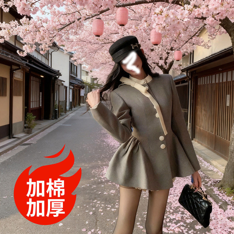 两件套加棉加厚2026春季新款女连衣裙短裤套装名媛千金风LJ0105,女装/女士精品,时尚套装,淘宝优惠券,粉丝福利购,淘宝优惠卷