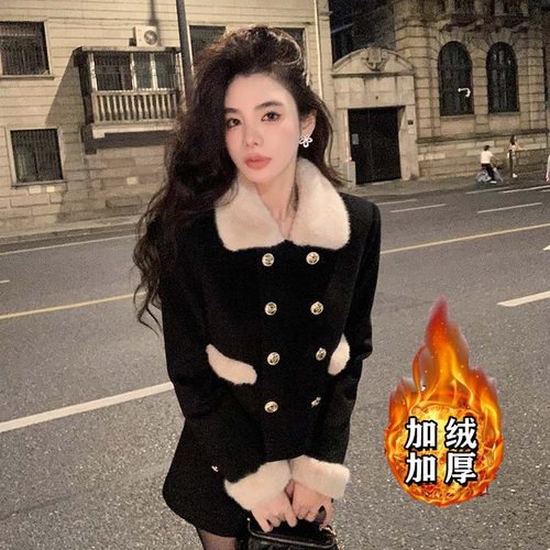 【两件套】加绒加厚2025秋冬新款女小香风毛呢外套短裤套装LJ0152
