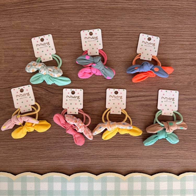 卷糖果儿童发饰兔耳蝴蝶结发绳