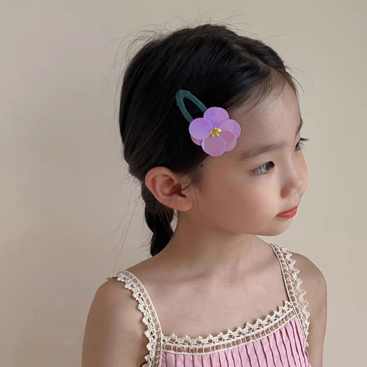 卷糖果彩色花朵bb夹发夹甜美可爱刘海夹圆形亮片侧边夹百搭发饰品