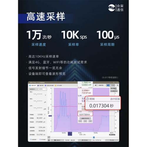 合宙高精度功耗Air9000代替Power Profiler Kit II分析仪NRF-PPK2