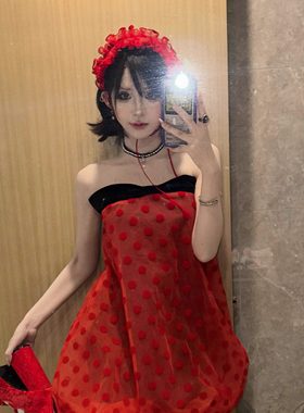 DIETGRRRL2024抹胸波点小众设计