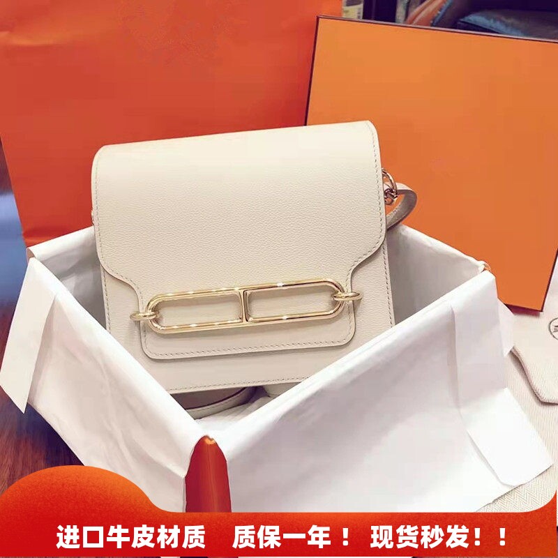 h家猪鼻子包包真皮豆腐包康康空姐包小方包2026新款单肩斜挎包女