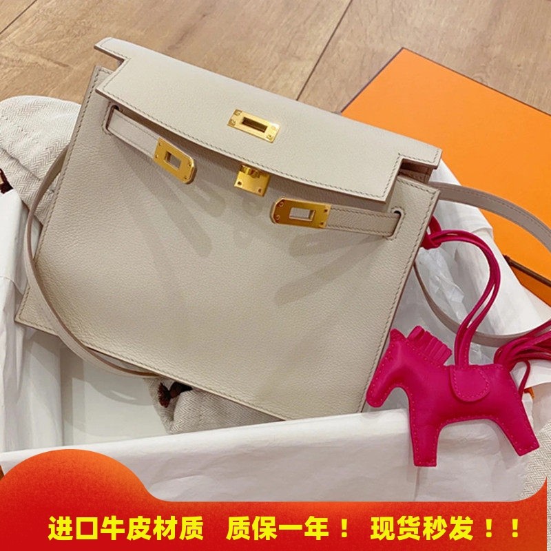头层牛皮凯莉包跳舞包真皮女包2025新款手提单肩斜挎双肩背包腰包