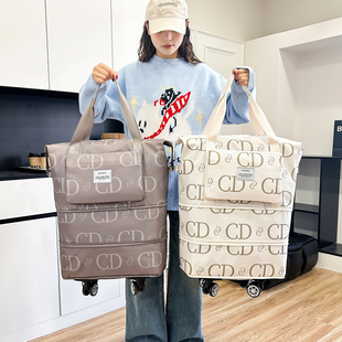 带滑轮万向轮旅行包轻便大容量可托运时尚出差登机包行李包收纳袋