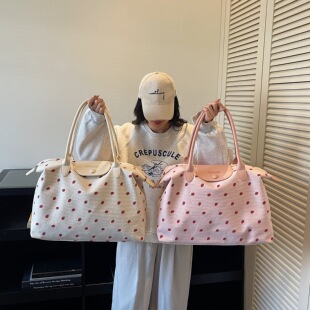 大容量旅行包女短途托特包外出差登机包轻便百搭包学生通勤单肩包