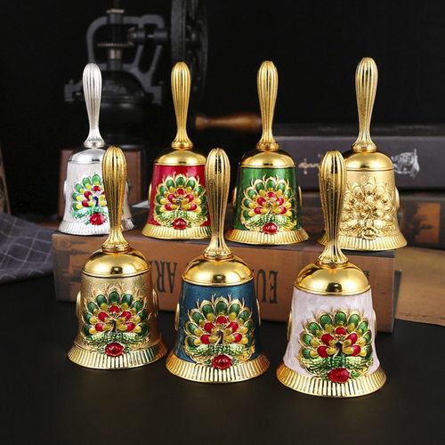 手摇铃铛复古铜铃上餐传菜玲