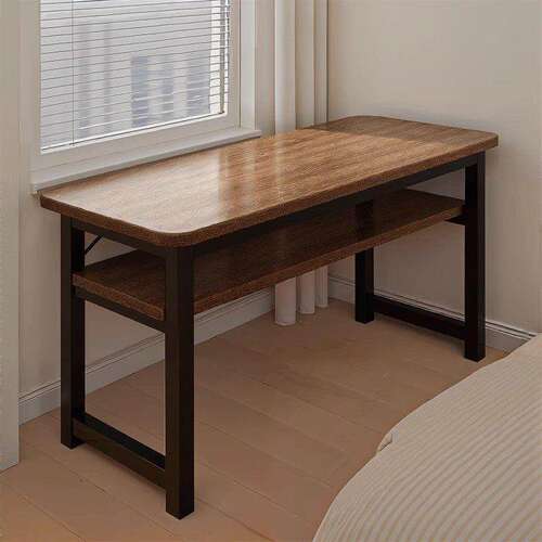 书桌学生学习双人家用桌子长方形简易出租屋电脑桌窄桌靠墙长条桌