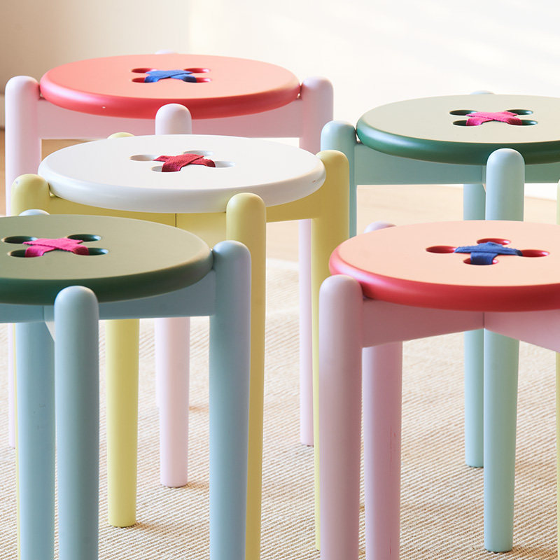 全实木多巴胺小凳圆凳创意客厅钮扣凳子可叠放马卡龙备用餐椅,3C数码配件,USB多功能数码宝,淘宝优惠券,粉丝福利购,淘宝优惠卷