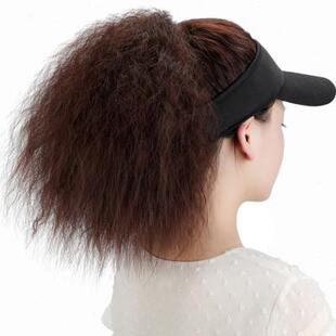 光头带假发的棒球帽假发一体鸭舌帽女款2023新款连帽戴头发帽子秋