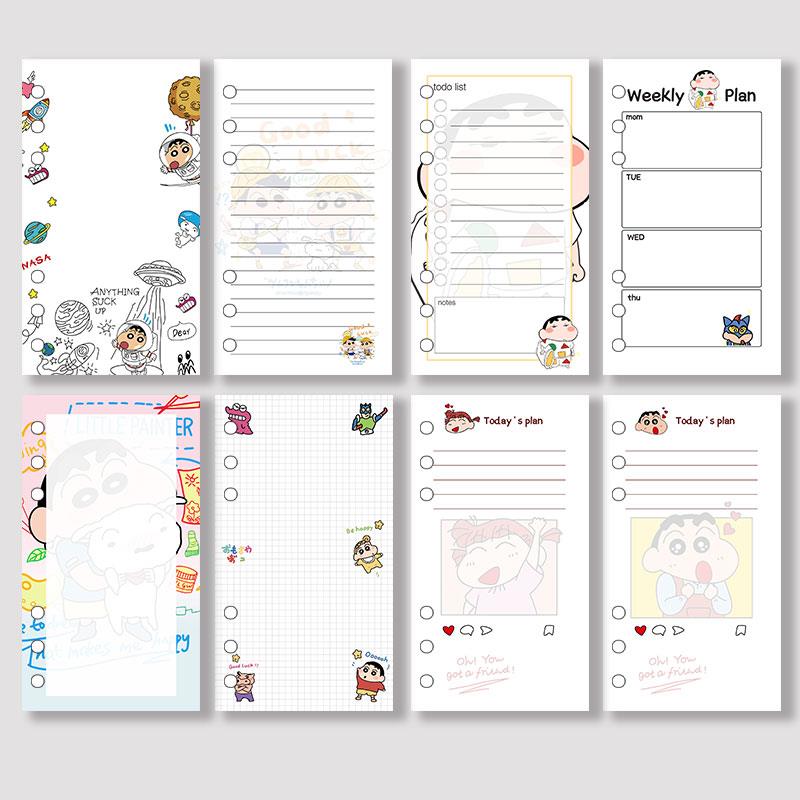 a6活页内页小新可爱卡通a8内页a7手帐内芯m5替芯手账内页纸