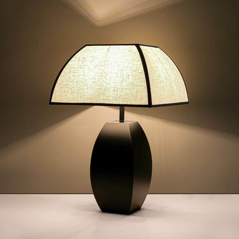 vintage黑白中古卧室台灯高级感创意新中式氛围感客厅书房床头灯