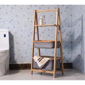 日式 浴室化妆室落地多功能置物架家用收纳层架脏衣篮卧室脏衣服收