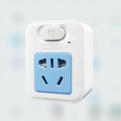 国标带开关圆孔插座大插孔三插脚三转二3脚转2脚老款转换圆脚插头