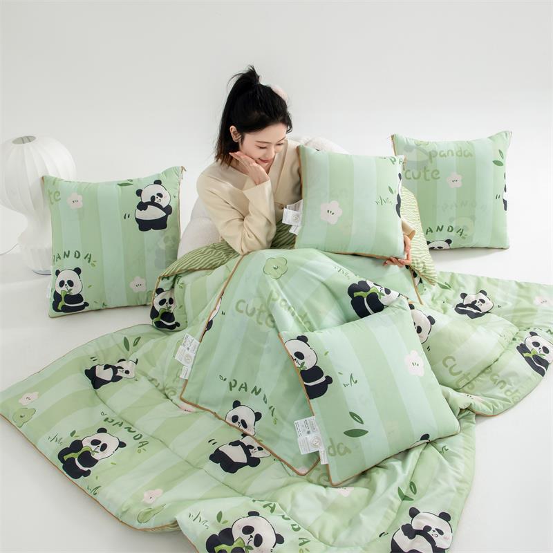 全棉两用抱枕被靠垫枕头被午休空调被纯棉卡通车载办公室二合一被