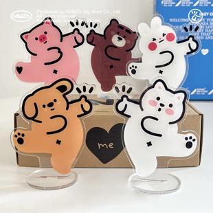 NANZA小狗勾你很棒可爱便签夹礼物桌面立牌小猪猪装饰摆件亚克力
