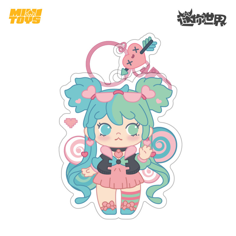 迷你世界 少女团系列挂饰钥匙扣圈挂件盲盒学生文具爱心周边儿童
