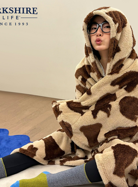 BERKSHIRE伯克希尔 舒棉绒毛毯小毯子午睡穿戴毯毯办公室宿舍盖毯