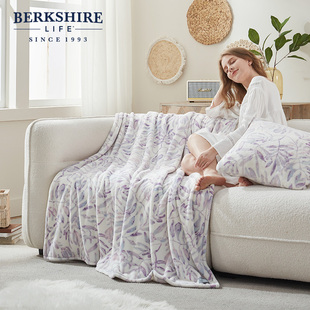 BERKSHIRE伯克希尔 花蔓舒绒毯毛毯居家保暖牛奶绒亲肤盖毯印花毯