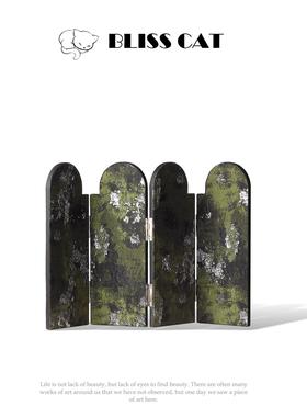 新中式艺术创意小屏风摆件架空层样板房装饰柜高级感设计师装饰品