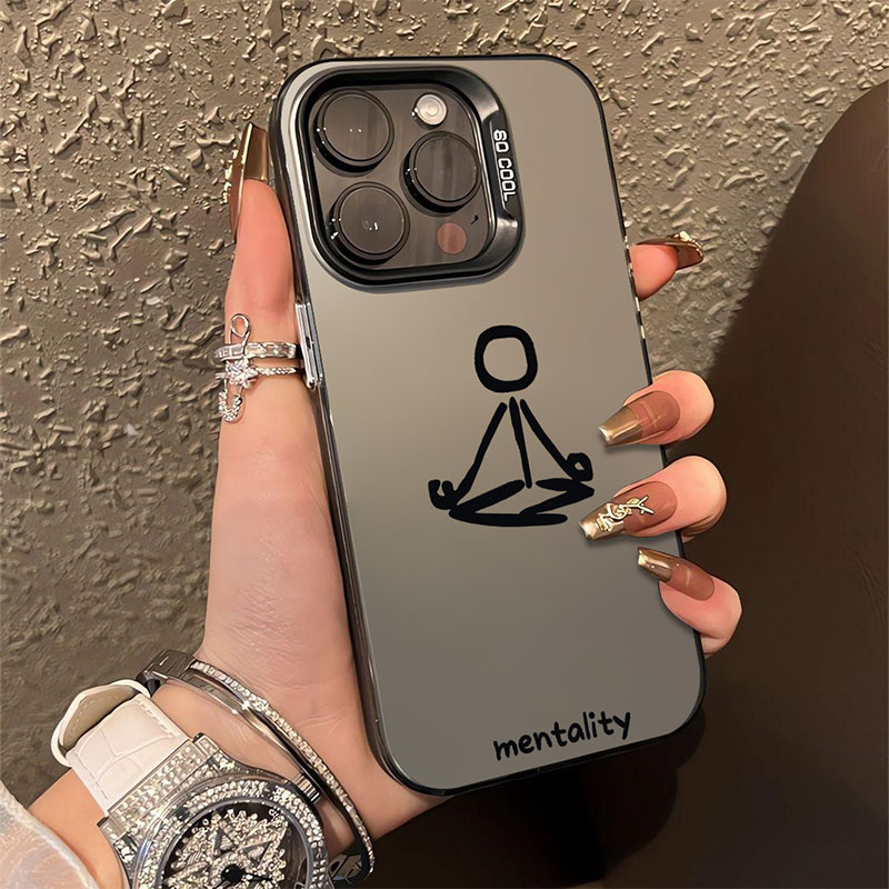 适用于火柴小人华为系列男彩银壳