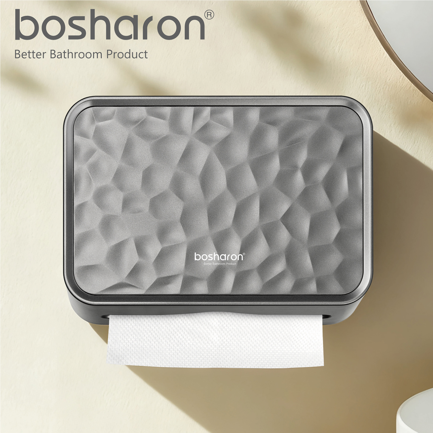 卫生间擦手纸盒挂壁式免打孔安装