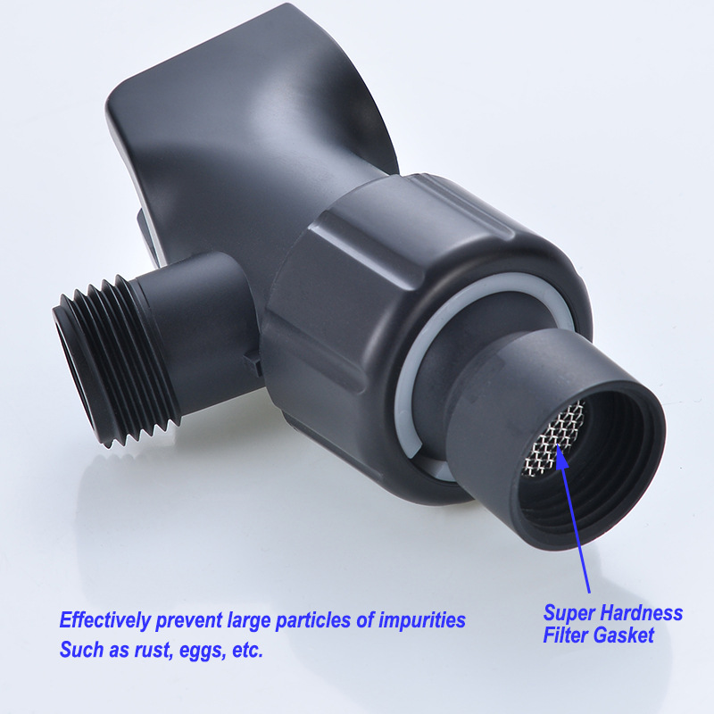 源头厂家跨境哑光黑色美国三通插座铜球头美式臂架花洒支架墙座