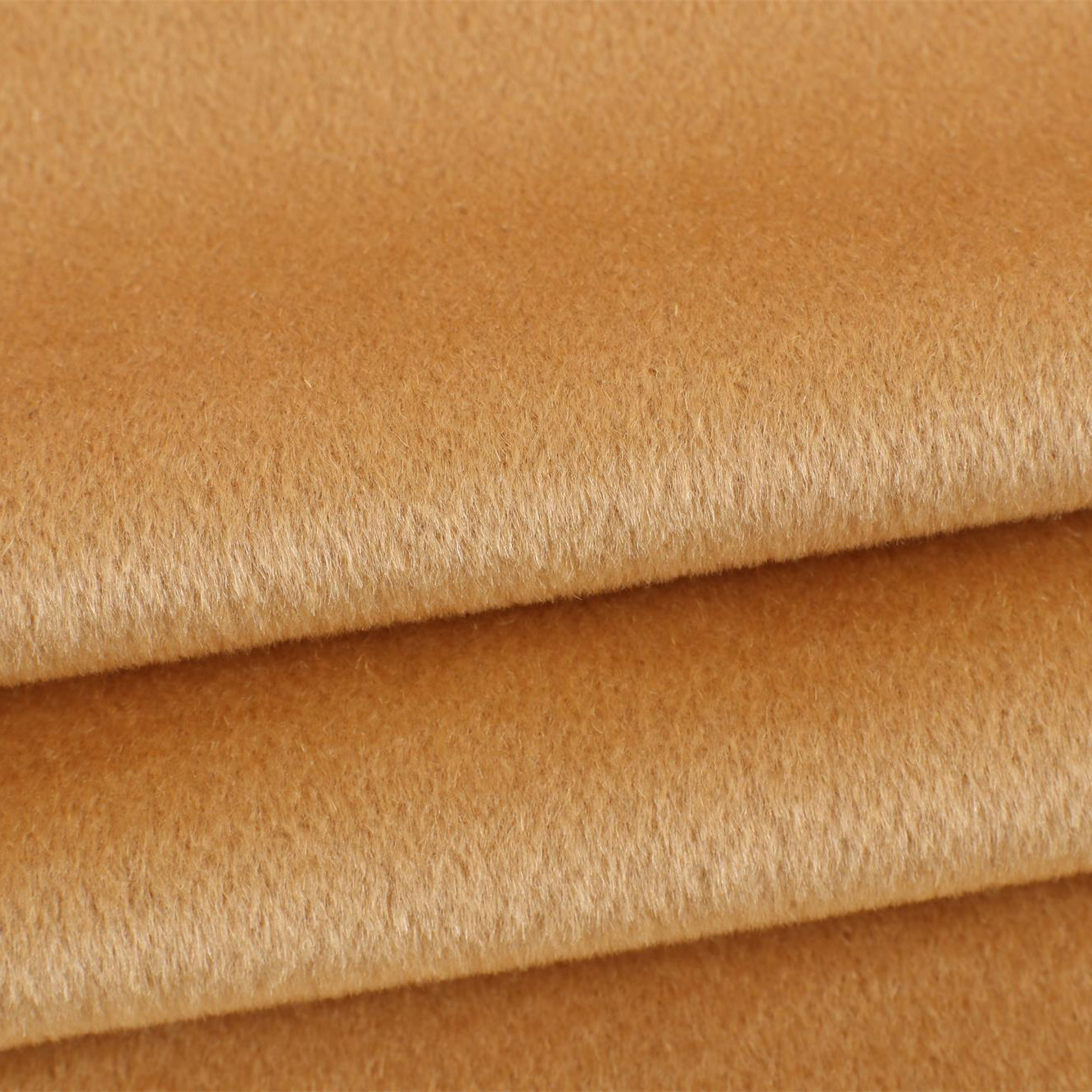 现货驼色系单面羊绒面料秋冬女保暖大衣外套山羊绒单面呢布料