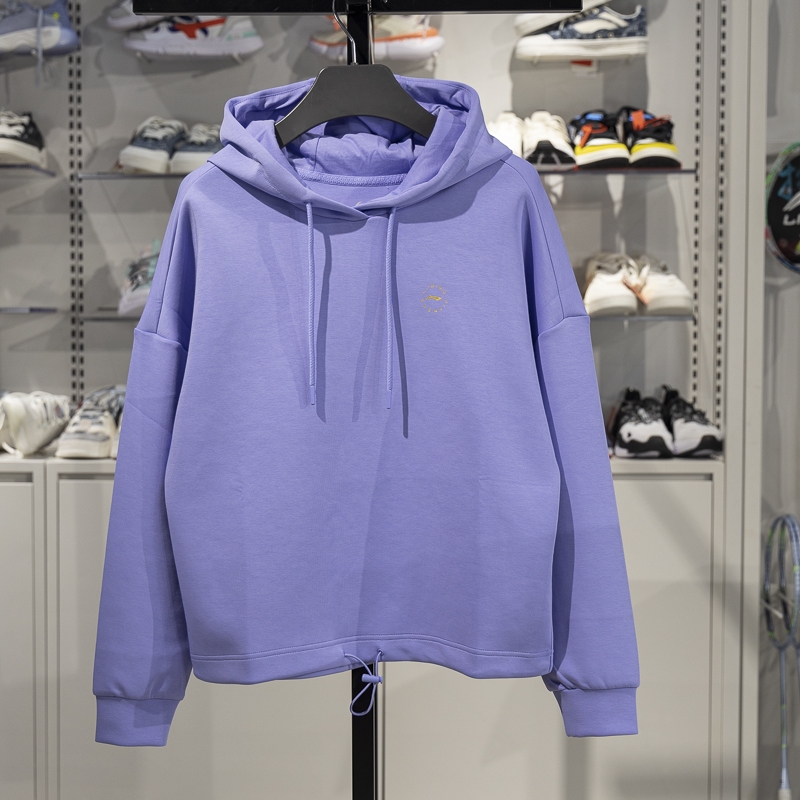 李宁女子连帽宽松套头卫衣