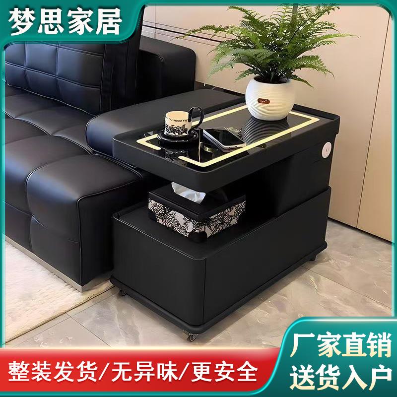 新款客厅沙发边几推车可移动多功能茶几小户型现代简约边柜轻奢