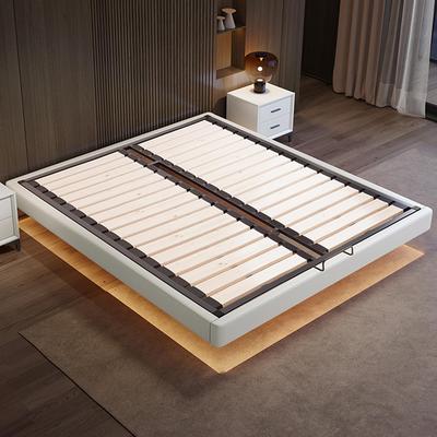 静音钢木钢架排骨架全实木无床头悬浮床可定制床架主卧双人2x2.2m