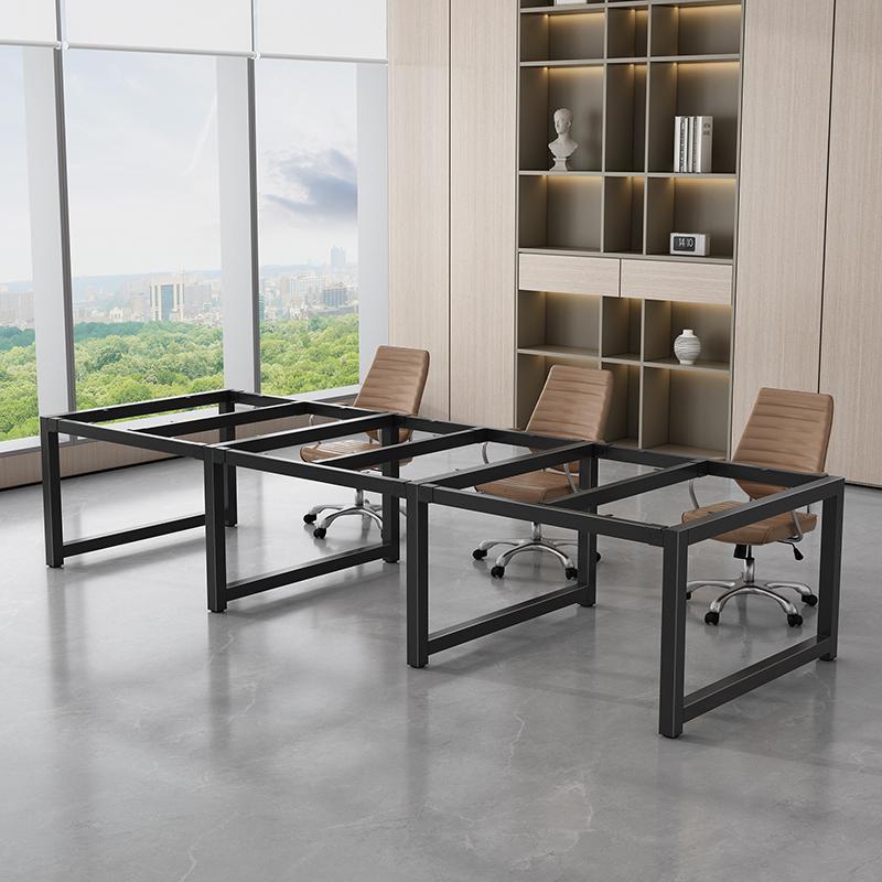 加厚铁艺桌腿支架办公桌腿书桌电脑桌架金属桌脚支撑架子会议桌腿