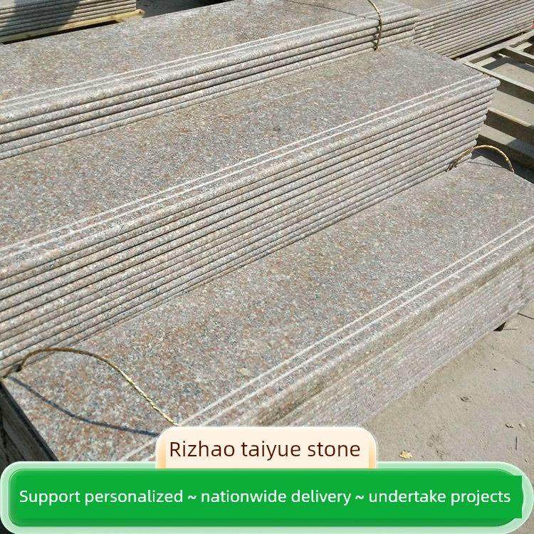 天然大理石楼梯台阶板庭院台阶石台面窗套门套芝麻灰防火板