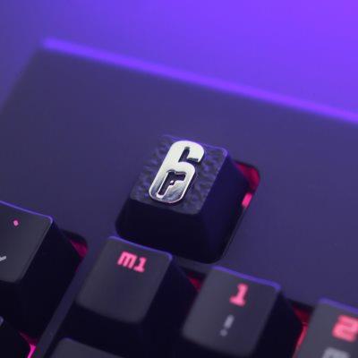 R6彩虹6号围攻游戏周边机械键盘锌铝合金金属浮雕键帽按键 键石